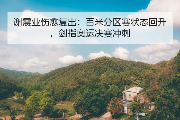 谢震业伤愈复出：百米分区赛状态回升，剑指奥运决赛冲刺